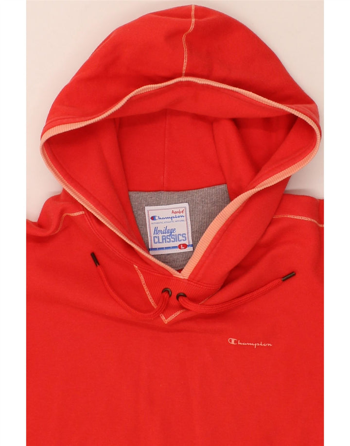 CHAMPION Womens Heritage Classics Hoodie Jumper UK 16 Large Red Vintage Champion and Second-Hand Champion from Messina Hembry 