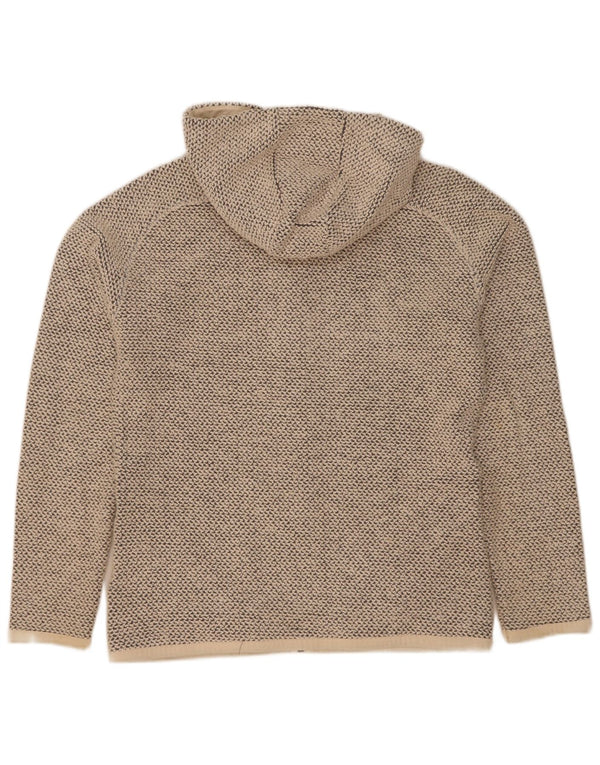 Maglione con cappuccio e zip da donna Weird Fish UK 14 Cotone screziato grigio medio