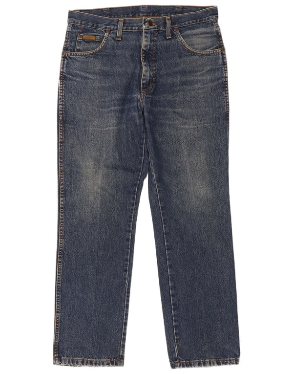 Jeans dritti da uomo Wrangler W34 L30 cotone blu