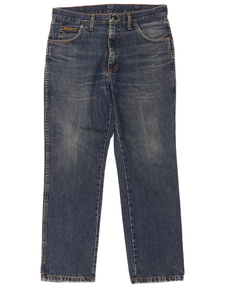 Jeans dritti da uomo Wrangler W34 L30 cotone blu