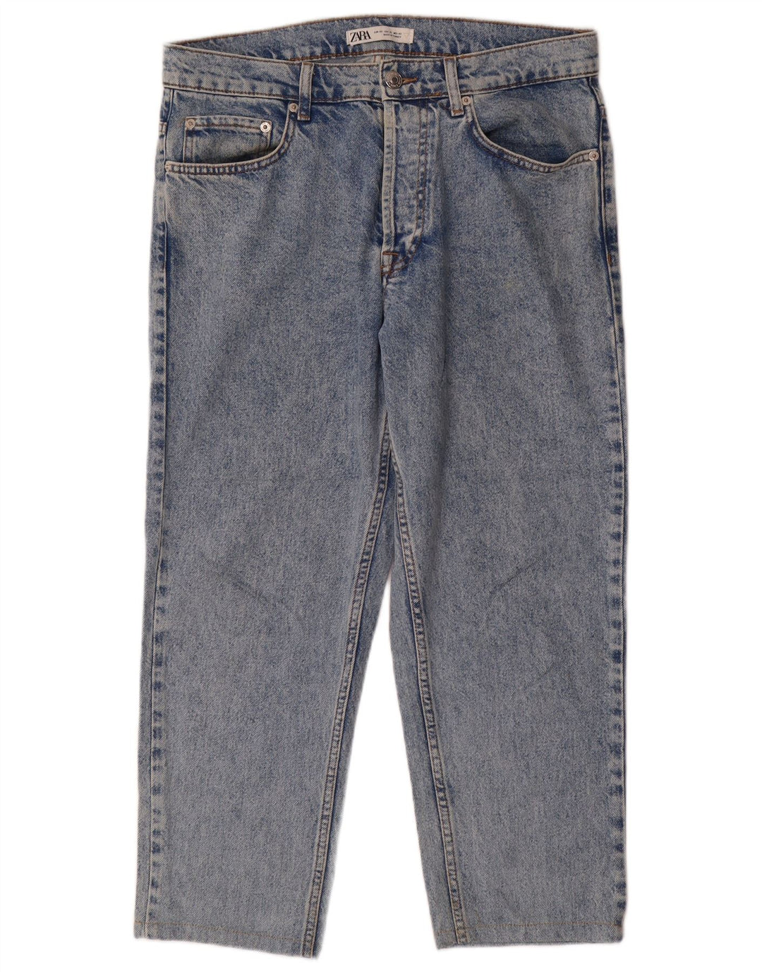 Jeans corti da uomo ZARA EU 40 medio W30 L25 blu