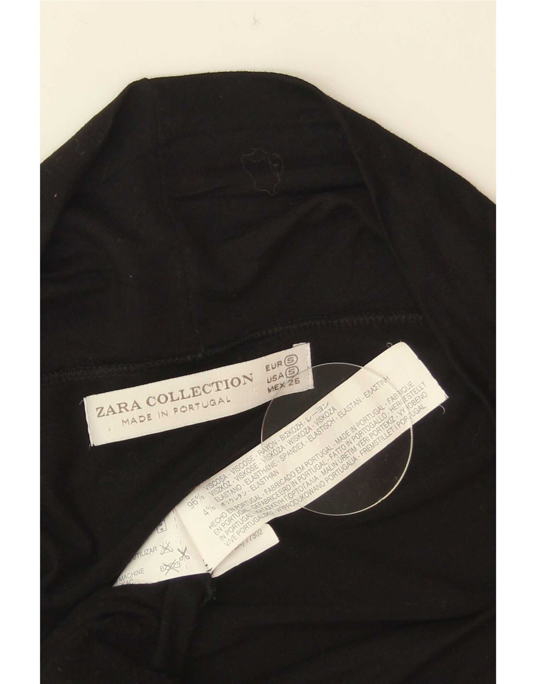 Vestito aderente da donna Zara UK 8 Small in viscosa nera