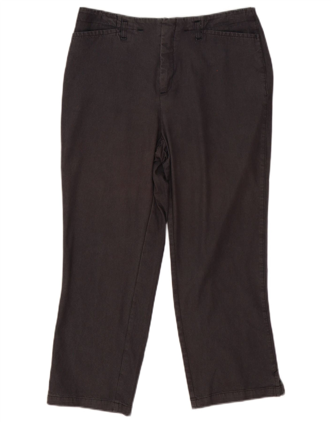 Pantaloni Capri Dritti Donna Stefanel IT 42 Medium W29 L22 Viscosa Grigia