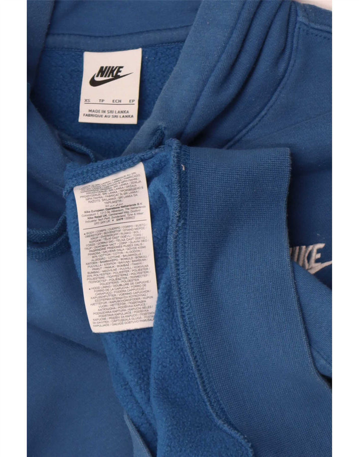 Felpa con cappuccio da uomo Nike XS in cotone blu