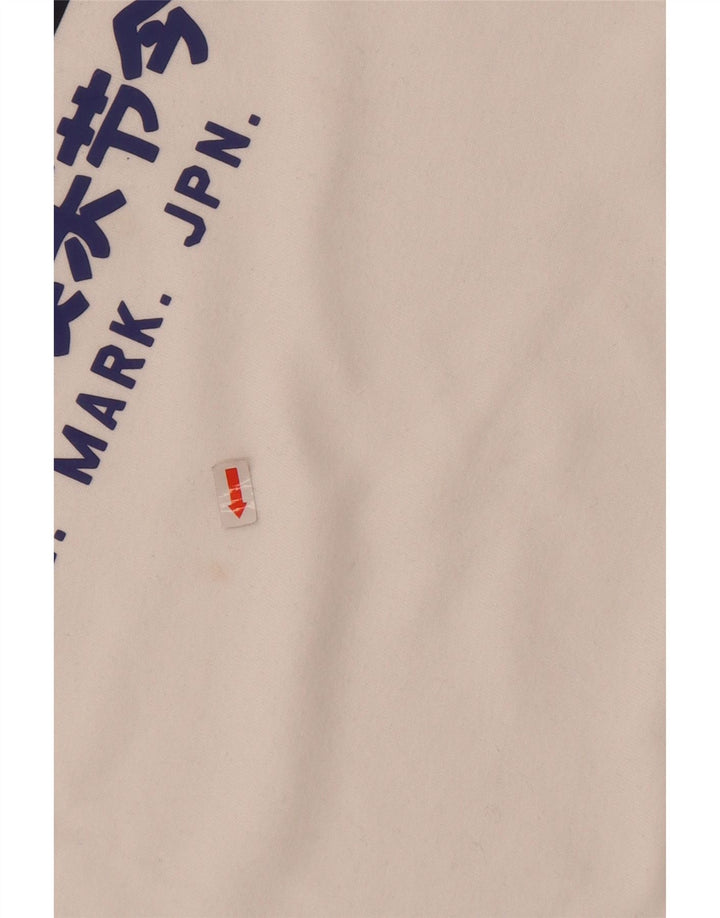 T-shirt grafica da uomo Superdry Top Small in cotone bianco