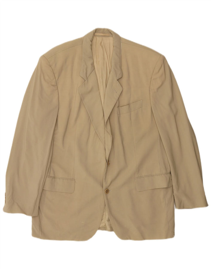Giacca blazer a 2 bottoni da uomo HUGO BOSS UK 38 lana vergine beige medio