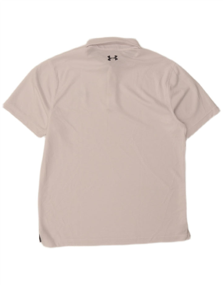 UNDER ARMOUR Mens loose Polo Shirt Large White