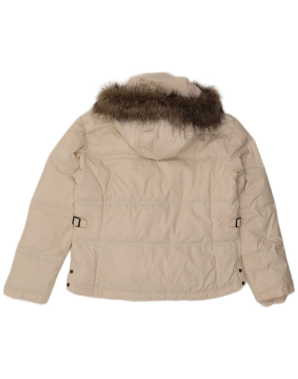 Giacca imbottita con cappuccio da donna COLUMBIA UK 18 XL Poliestere bianco