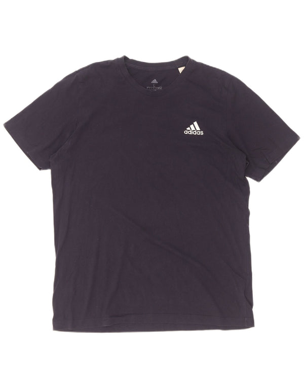T-shirt da uomo Adidas Top Large in cotone blu navy