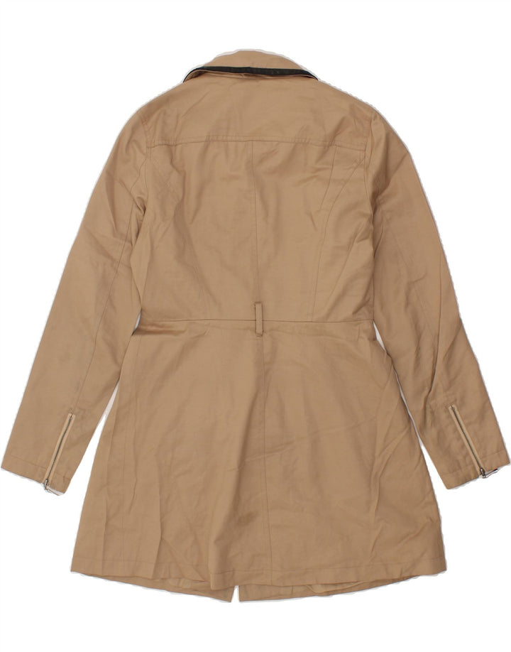 OASIS Womens Overcoat UK 10 Small Brown Cotton Vintage Oasis and Second-Hand Oasis from Messina Hembry 
