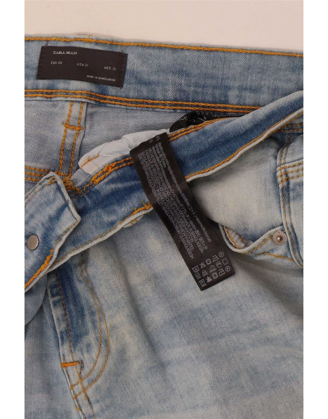 Jeans slim da uomo Zara EU 40 medio W31 L26 cotone blu