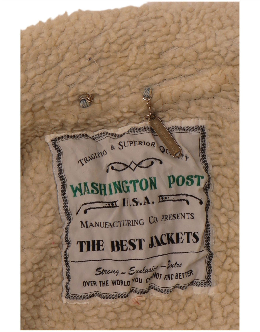 Giacca da uomo in denim sherpa VINTAGE UK 40 grande cotone blu