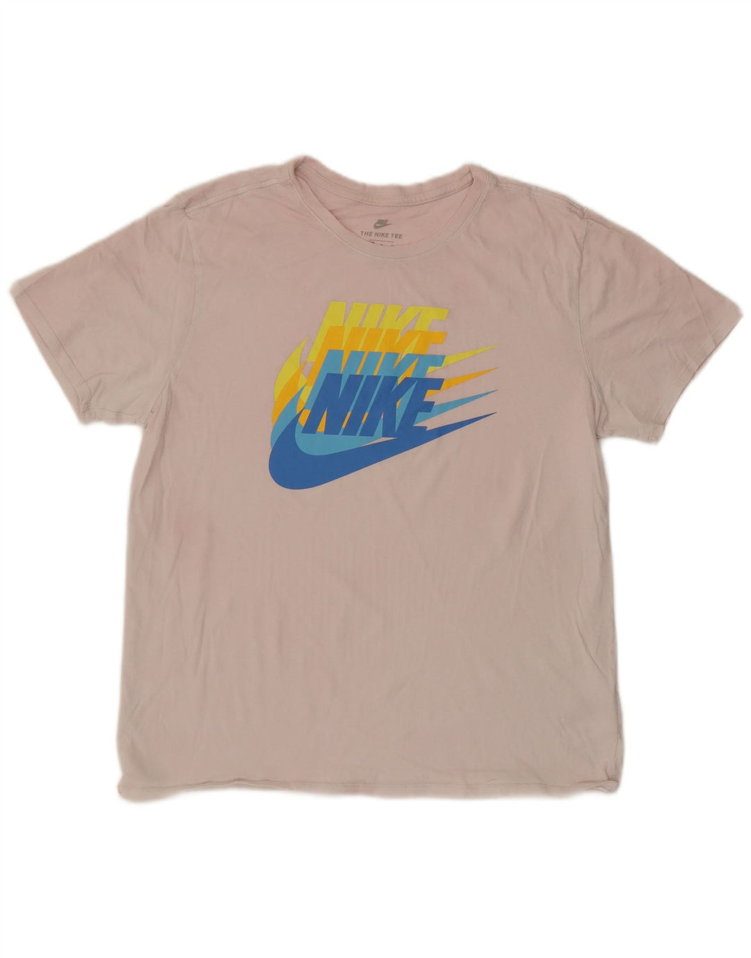 NIKE T-shirt grafica da uomo dal taglio atletico Top XL in cotone rosa