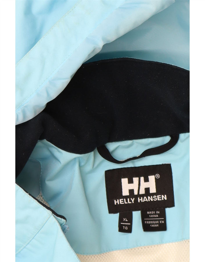Giacca antipioggia con cappuccio da donna Helly Hansen UK 18 XL poliestere blu
