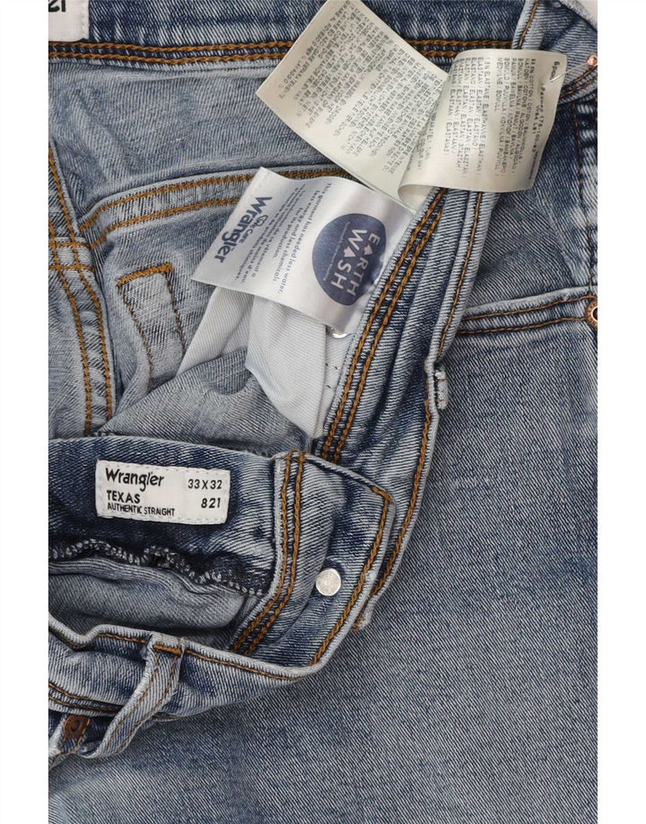 Jeans dritti da uomo Wrangler Texas W33 L32 cotone blu