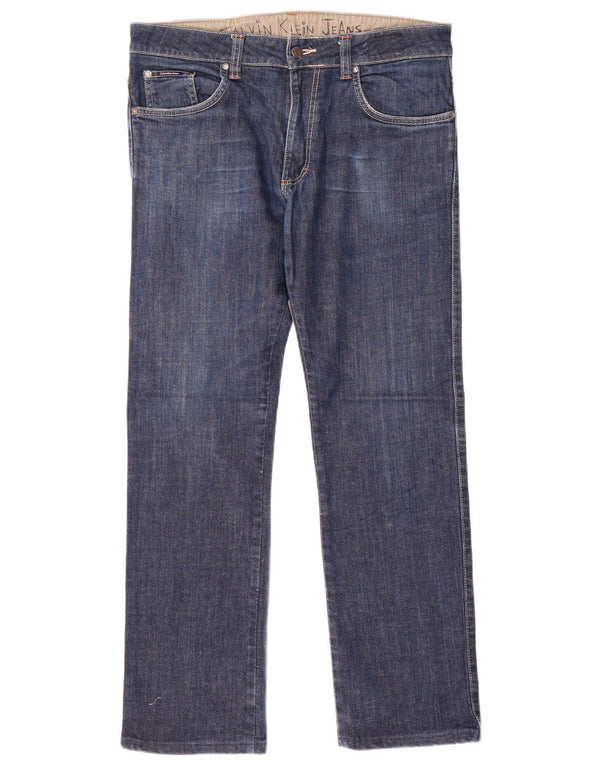 Jeans dritti da uomo Calvin Klein W34 L30 Blu