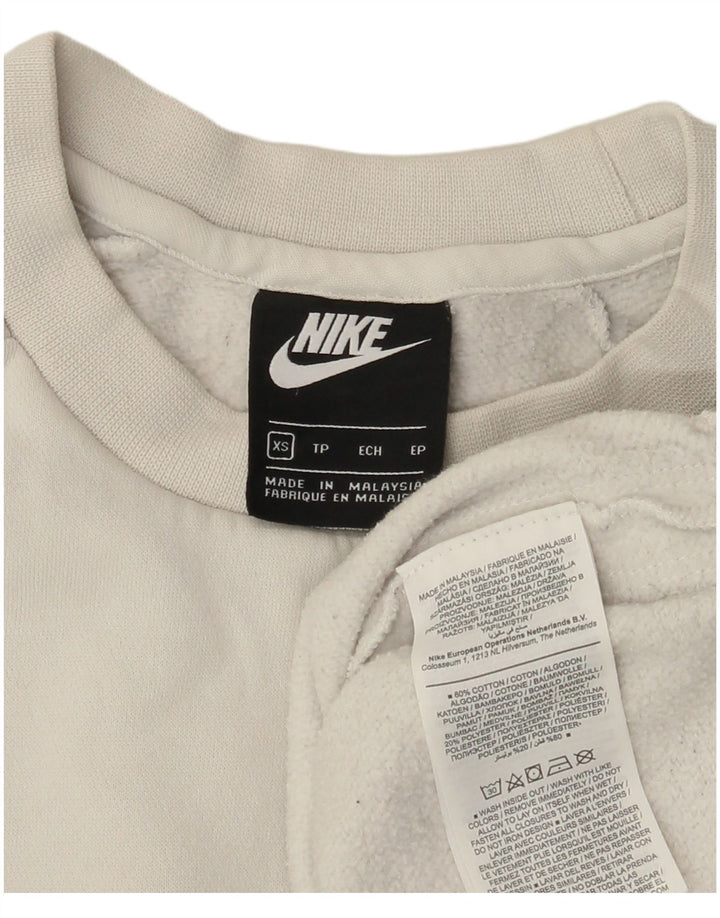 Felpa con grafica Nike da uomo, maglione XS, cotone bianco