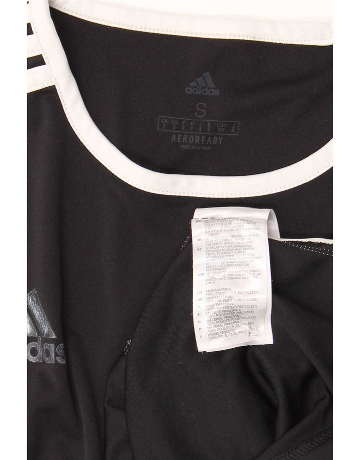 T-shirt Adidas Aeroready da uomo, piccola, in poliestere color block nero