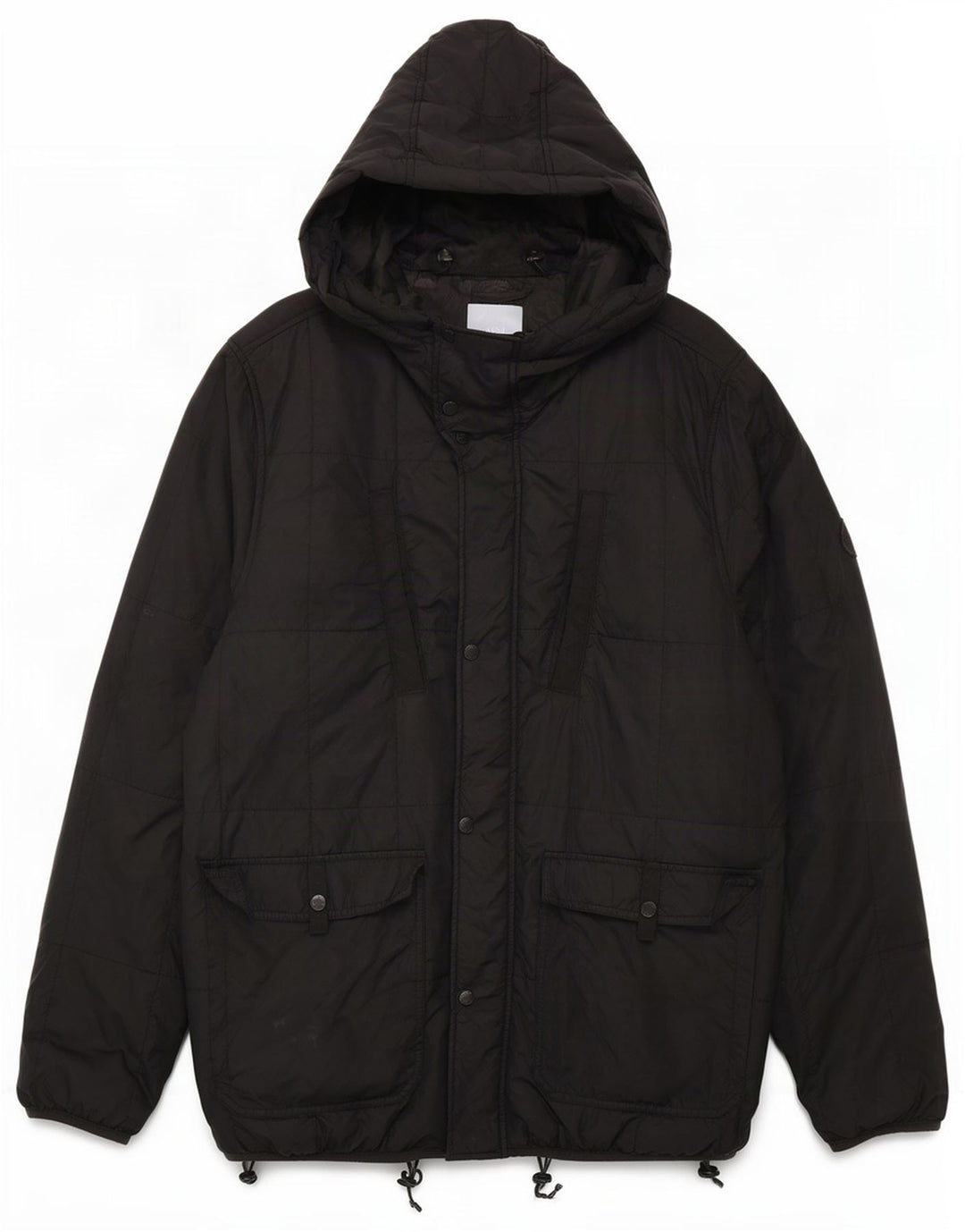 Giacca imbottita con cappuccio da uomo Bench UK 40 Large nera in poliammide