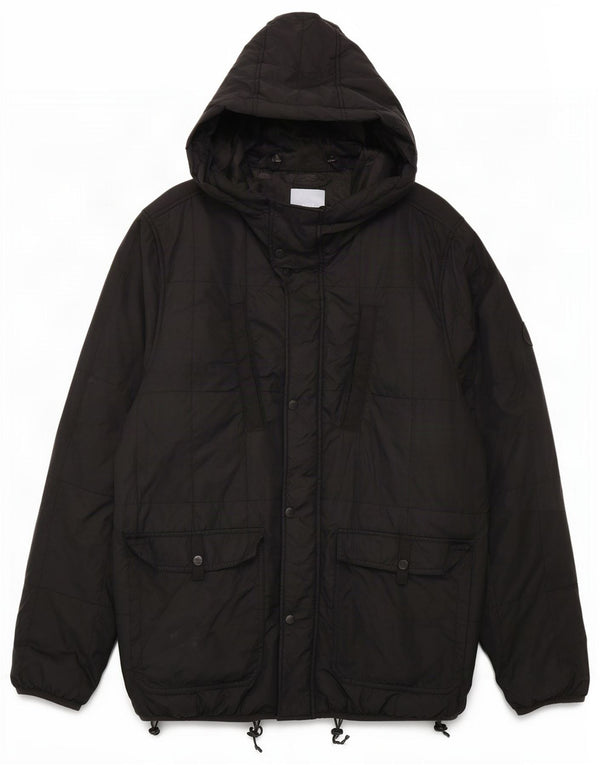 Giacca imbottita con cappuccio da uomo Bench UK 40 Large nera in poliammide