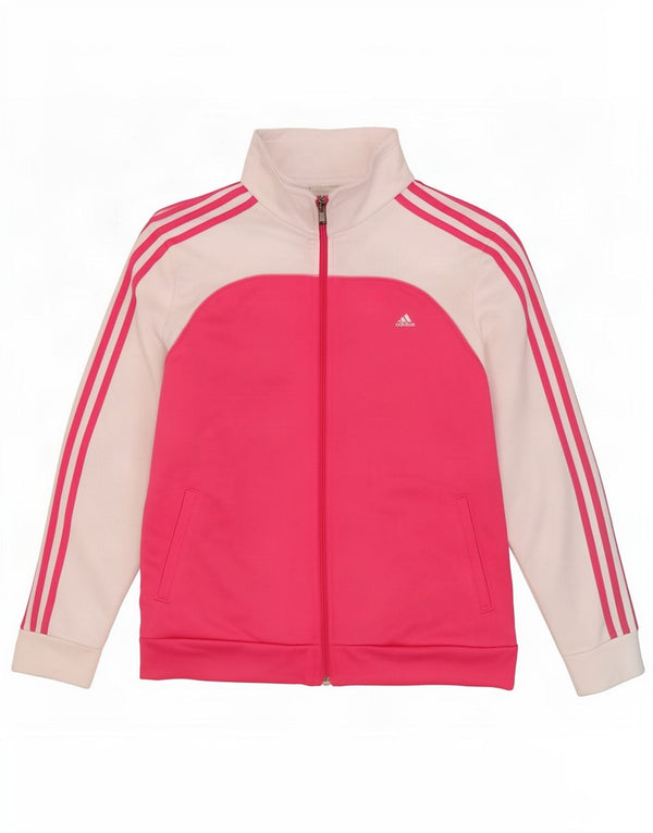 Giacca da tuta da donna Adidas Climalite UK 20/22 XL Pink Colourblock