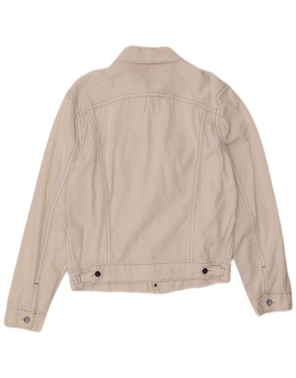 REPLAY Mens Denim Jacket UK 40 Large White Cotton