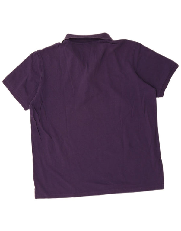 Polo da uomo Lotto 2XL in cotone viola