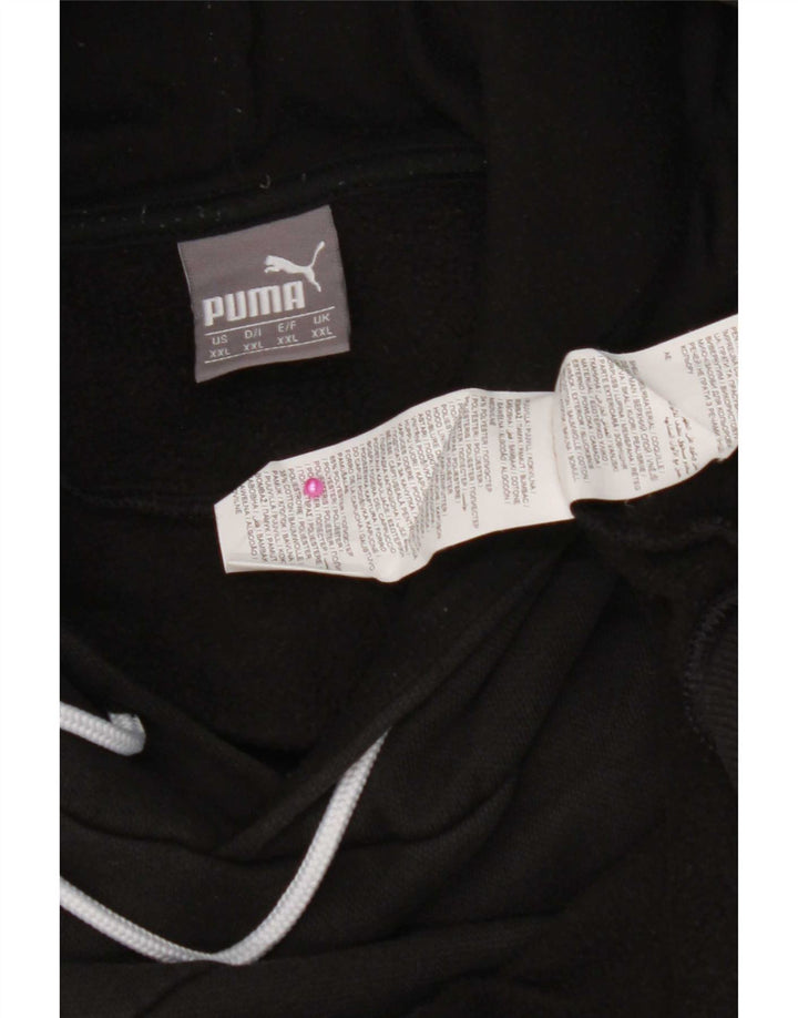 Felpa con cappuccio da uomo Puma 2XL cotone nero