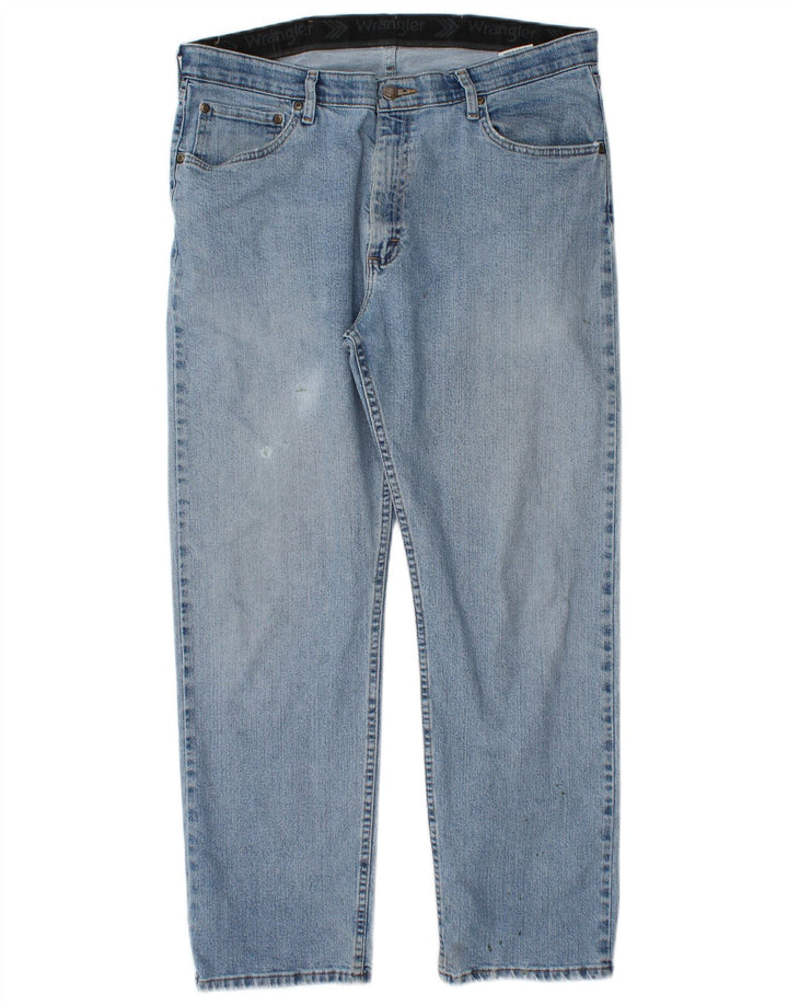 Jeans dritti da uomo vestibilità regolare WRANGLER W36 L30 cotone blu