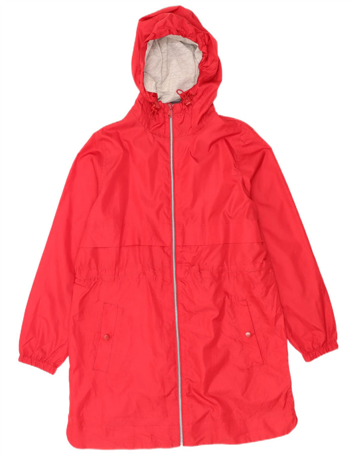 Impermeabile con cappuccio da donna Marks & Spencer UK 14 poliestere rosso medio