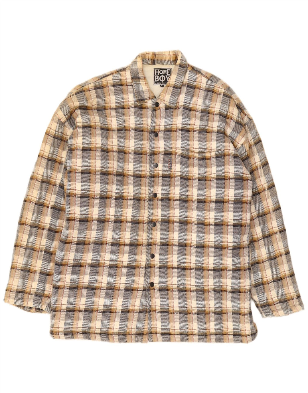 Home Boy Bomber grafico da uomo UK 42 XL Cotone a quadri multicolore