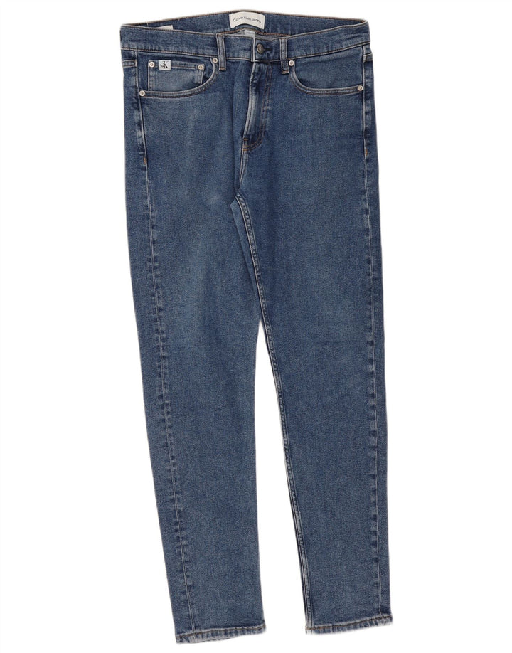 Jeans slim da uomo Calvin Klein W33 L32 cotone blu