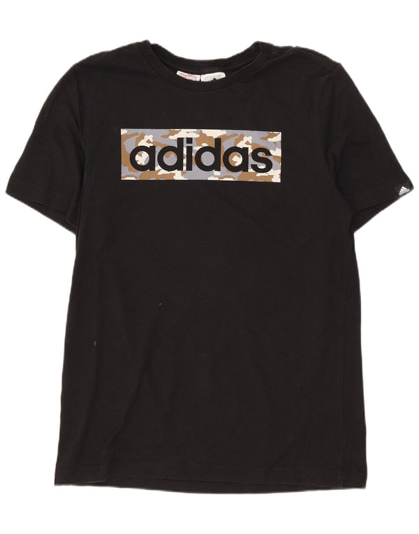 T-shirt grafica Adidas da bambino 13-14 anni in cotone nero