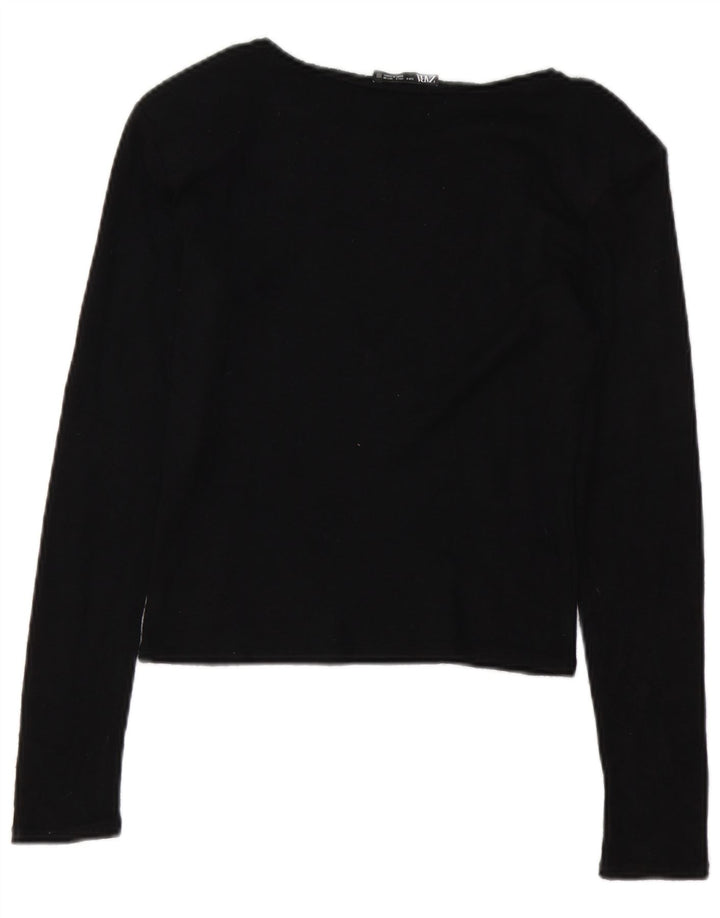 Top corto da donna Zara a maniche lunghe UK 10 piccolo nero