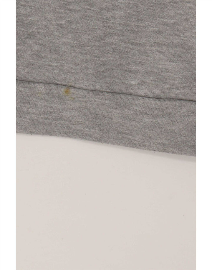 Felpa con cappuccio e zip Nike da uomo in poliestere grigio medio