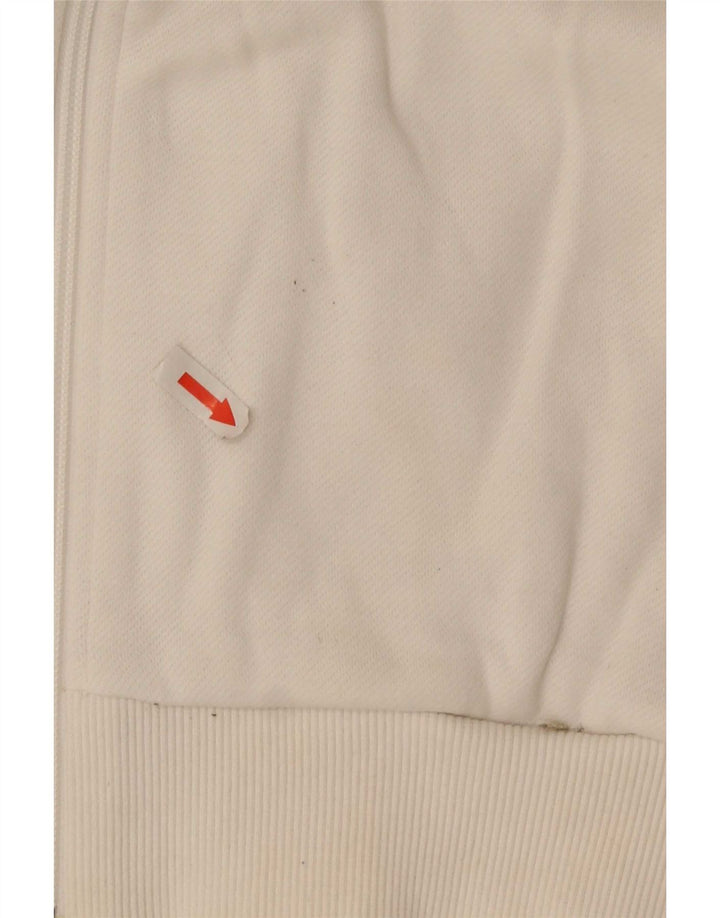 Giacca da tuta da uomo Puma Large in cotone color block bianco