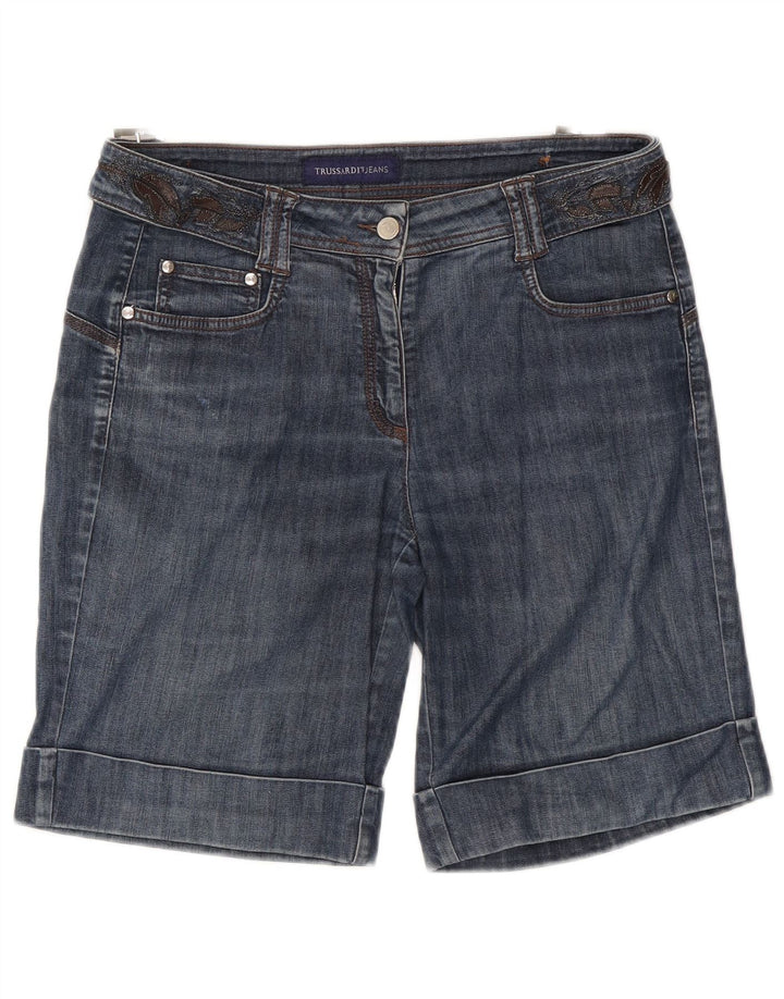 Shorts Donna Trussardi in Denim W30 Blu Medio Cotone
