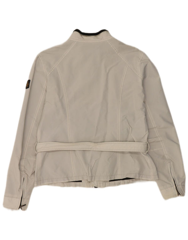 Giacca antipioggia da donna Refrigiwear UK 14 Large bianca in poliammide
