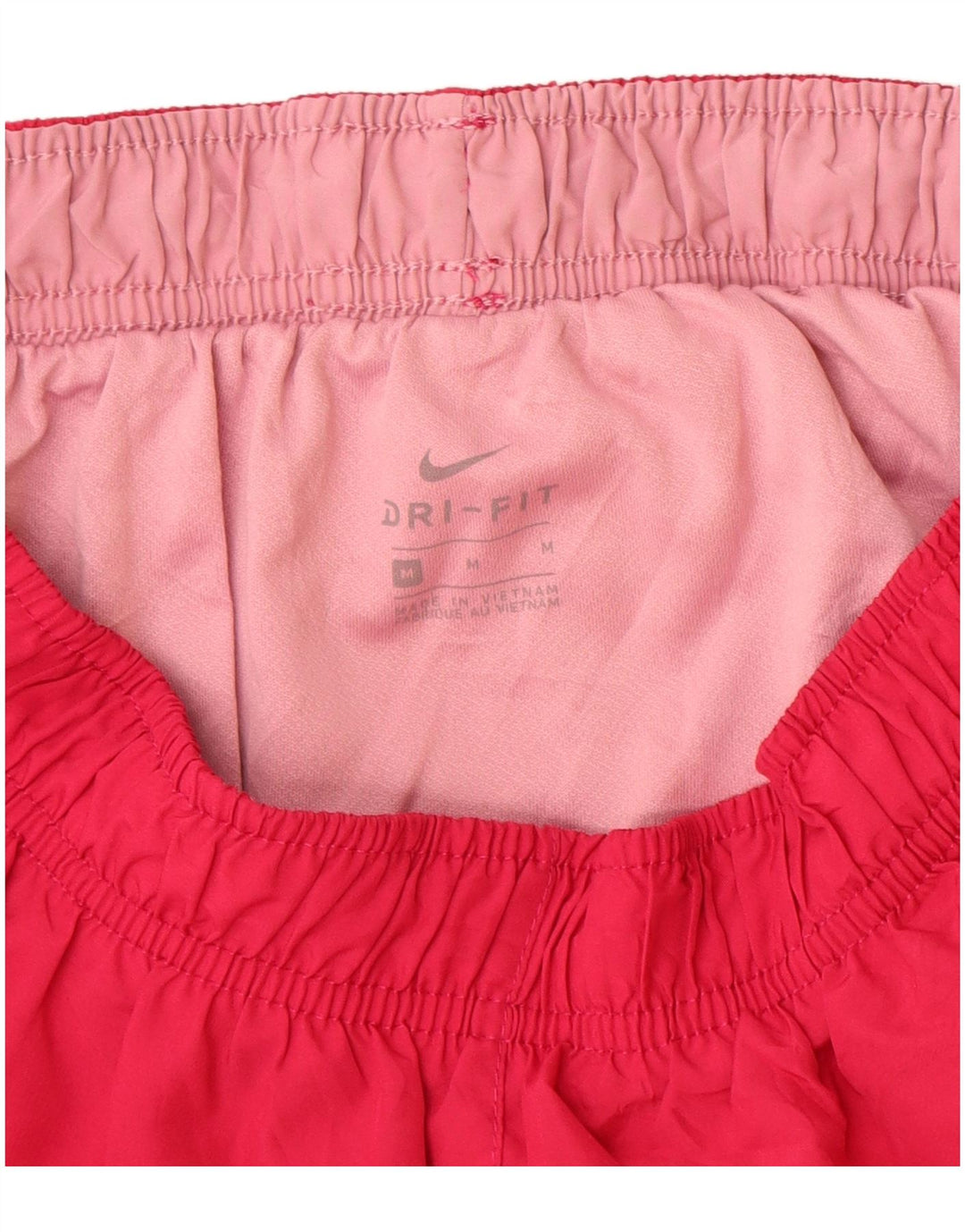 Pantaloncini sportivi Nike da donna Dri Fit UK 12 Medium Red Colourblock in poliestere