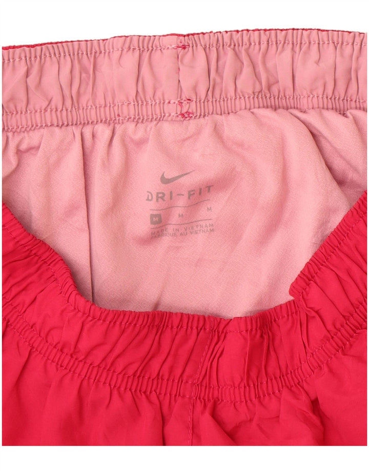 Pantaloncini sportivi Nike da donna Dri Fit UK 12 Medium Red Colourblock in poliestere