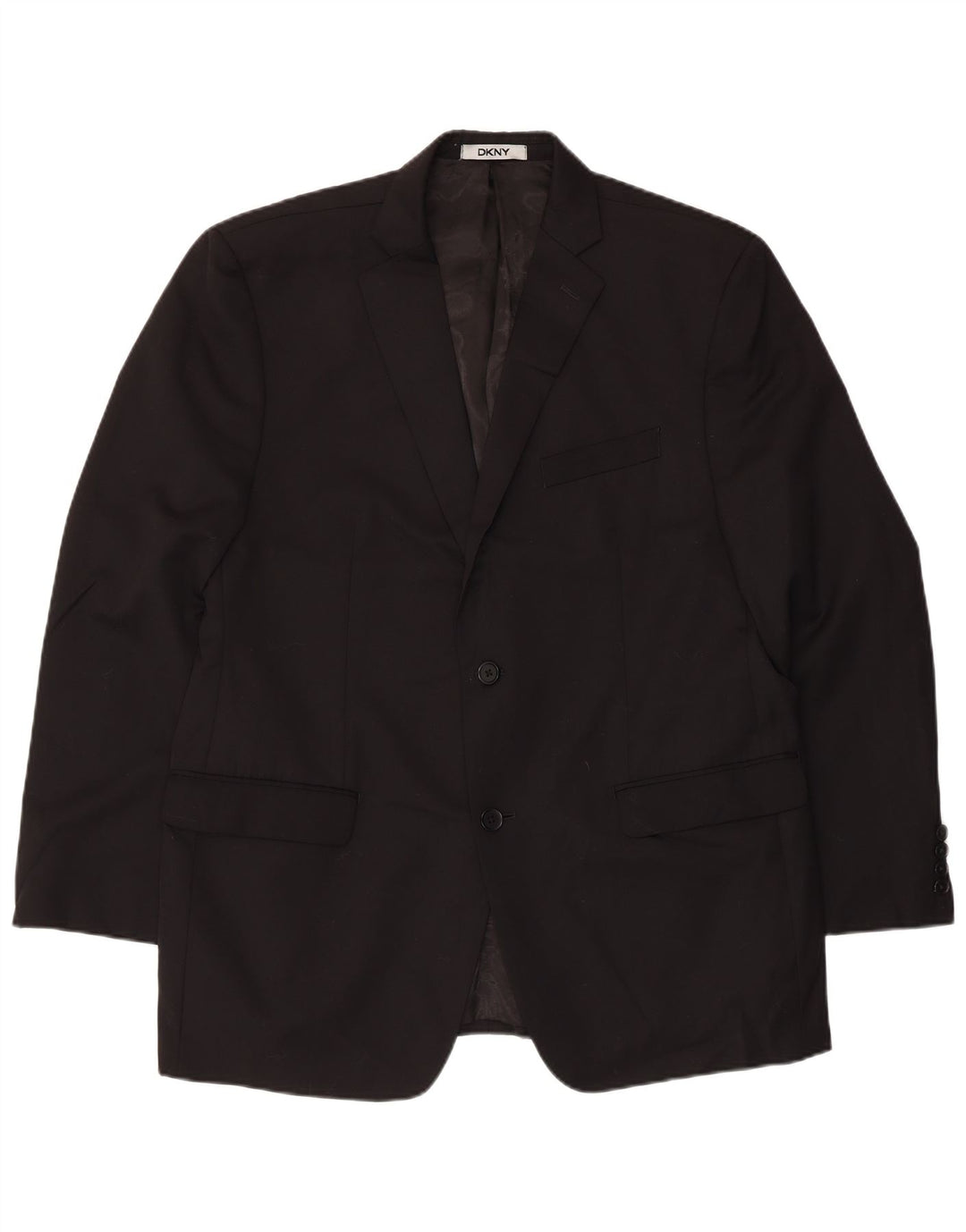 Giacca blazer da uomo a 2 bottoni Dkny UK 44 2XL lana nera