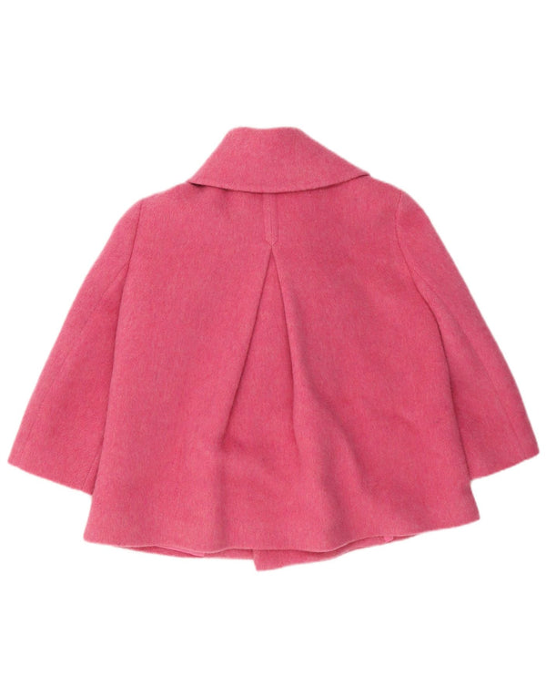 Cappotto da marinaio con maniche corte a 3/4 da donna Stefanel US 8 lana rosa media