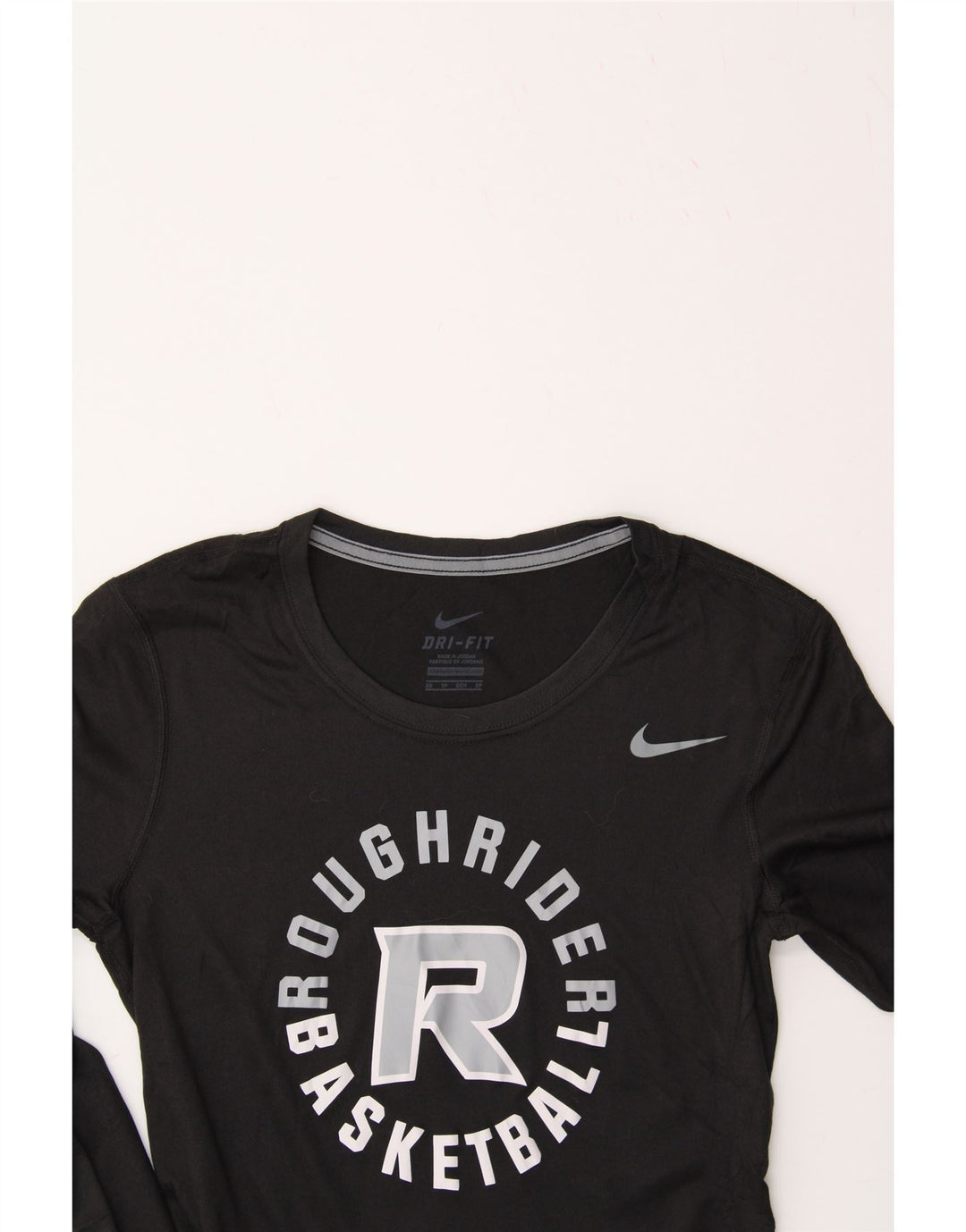 NIKE Mens Dri Fit Graphic Top Long Sleeve XS Black Polyester Vintage Nike and Second-Hand Nike from Messina Hembry 