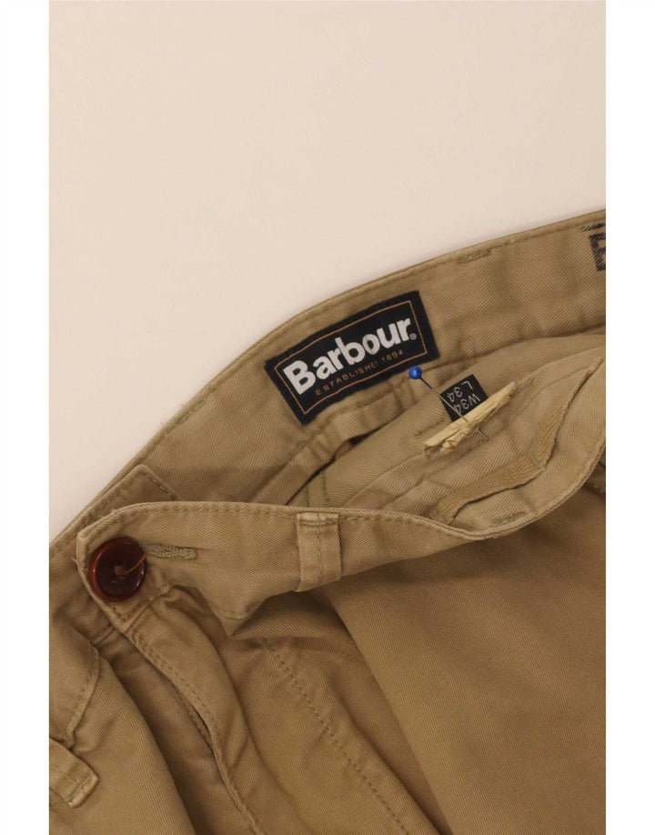 Pantaloni chino dritti da uomo Barbour W34 L34 Beige