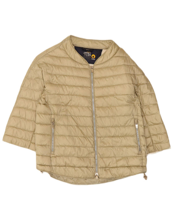 Giacca imbottita a maniche corte da donna Ciesse Piumini UK 12 Beige medio