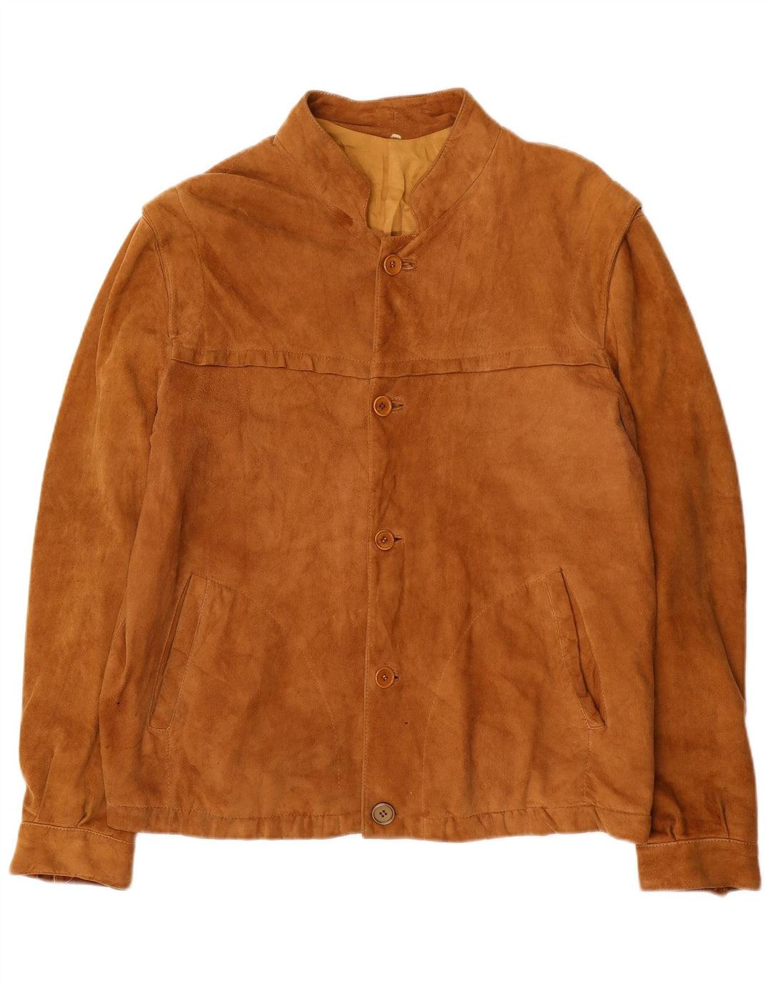 Giacca da uomo in pelle scamosciata VINTAGE IT 50 Large in pelle marrone