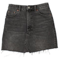 Minigonna di jeans Zara da donna piccola W26 in cotone nero