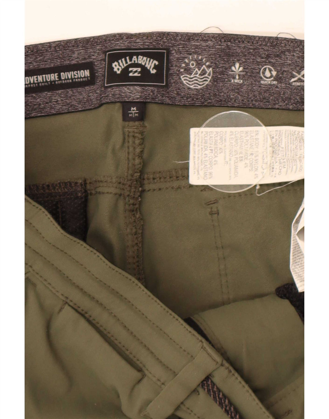 Pantaloni chino slim da uomo Billabong medi W32 L30 nylon kaki