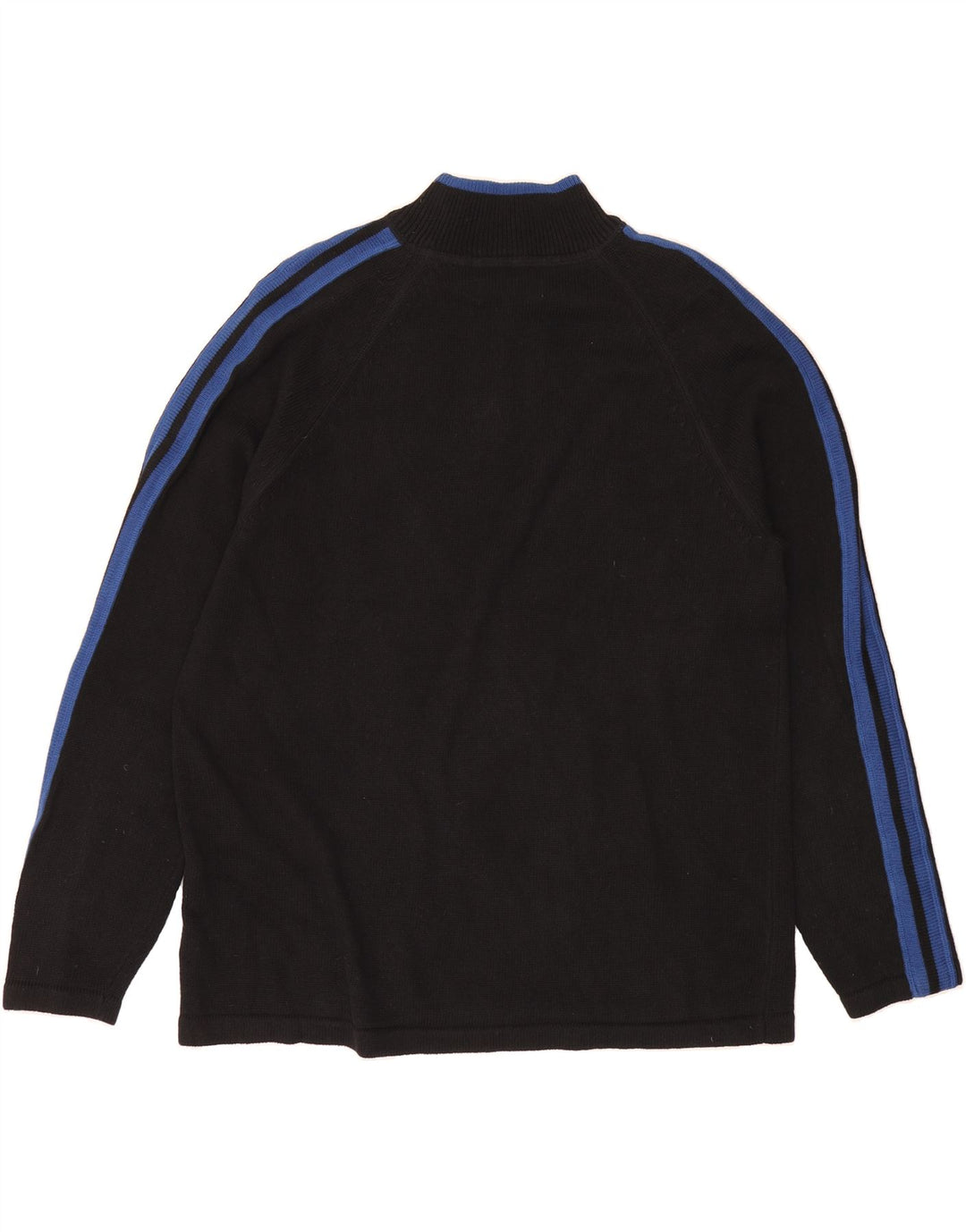 EDDIE BAUER Mens Zip Neck Jumper Sweater XL Black Cotton Vintage Eddie Bauer and Second-Hand Eddie Bauer from Messina Hembry 