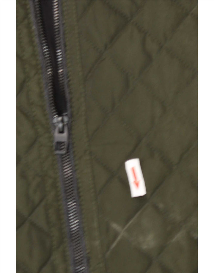 Giacca trapuntata da uomo Zara UK 42 XL poliestere verde